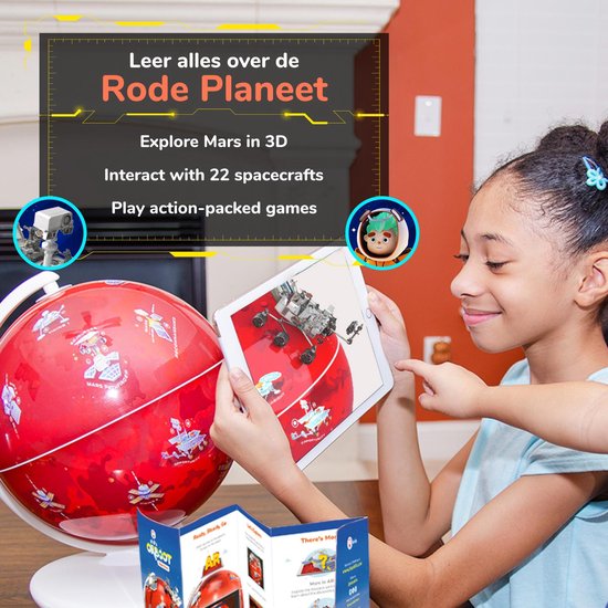 Thumbnail van een extra afbeelding van het spel Orboot Planet Mars - AR globe - by PlayShifu (met app): Interactief, Educatief, Augmented Reality Globe  - STEM speelgoed voor kinderen van 4 - 10 jaar