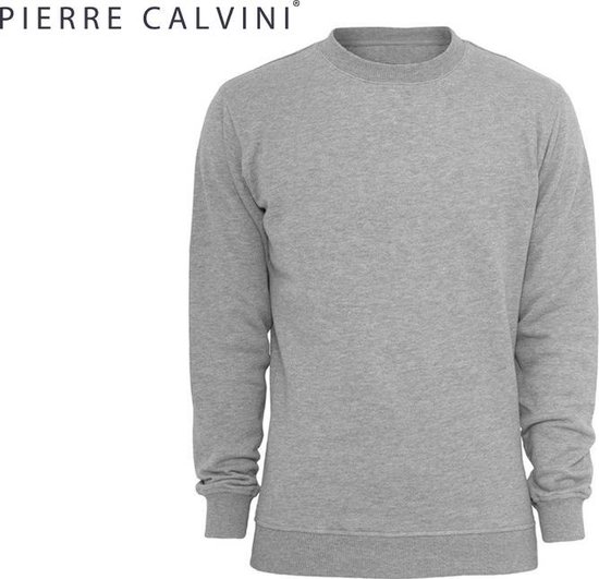 Pierre Calvini - Trui Heren - Sweater Heren - Grijs - L | bol.com