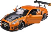 Nissan GT-R Liberty Walk (Oranje) (30 cm) 1/18 Solido - Modelauto - Schaalmodel - Model auto - Miniatuurautos - Miniatuur auto