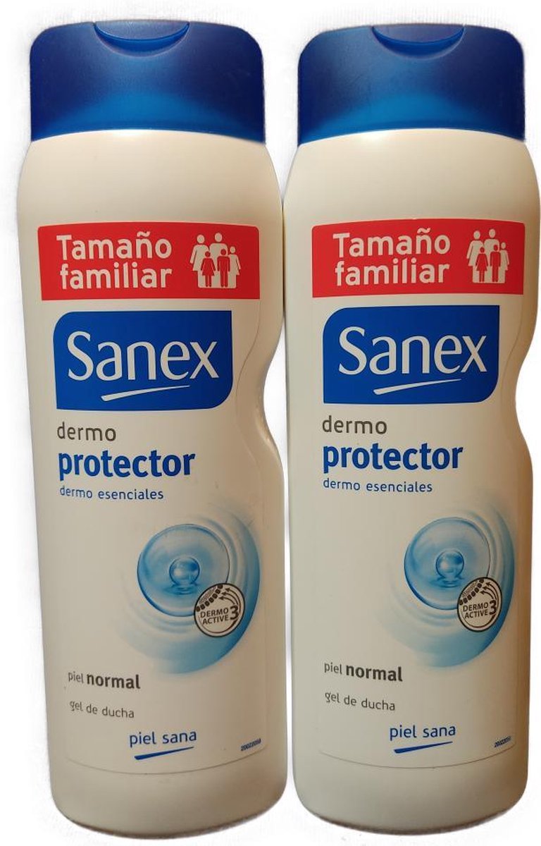 Sanex - Douchegel - Dermo Protector - Beschermt - hydrateert - Goede Vochtbalans - Familie Fles - Voordeelverpakking 2 x 1200 ml