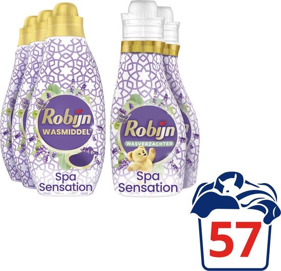 Robijn Spa Sensation Wasmiddel en Wasverzachter - 57 wasbeurten - Voordeelverpakking