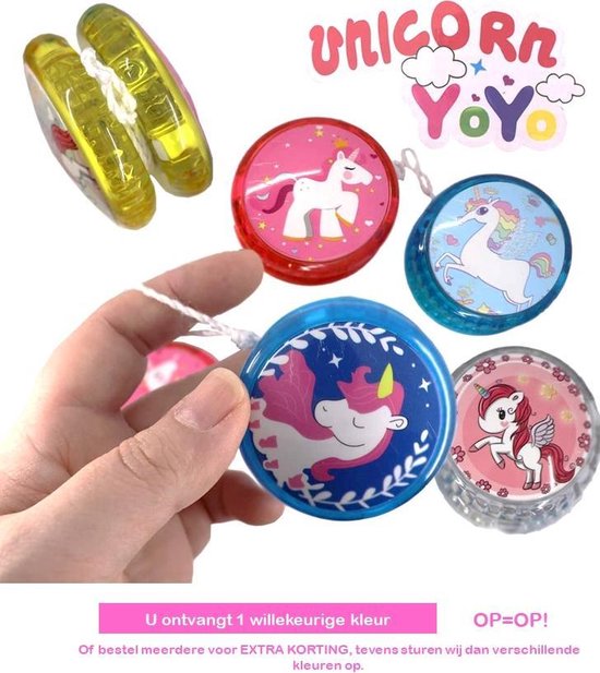 Unicorn Yoyo met verlichting - 1 exemplaar - Jojo speelgoed | bol.com