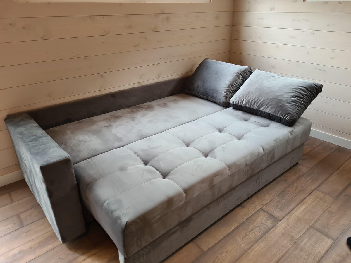 Bed Box Wonen - Luxe slaapbank - 142x192 - Antraciet | bol.com