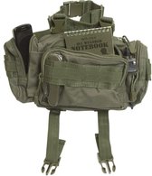 Miltec praktische heuptas met groot hoofdvak en 3 opgestikte zakken met ritssluiting olijf groen