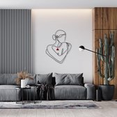 Minimalistische lijntekeningen, metalen wanddecoratie, metalen wanddecoratie, huis wandkleden, geometrische kunst aan de muur, huis kunst decor (85x65 cm) (33,4X25,5 inch)