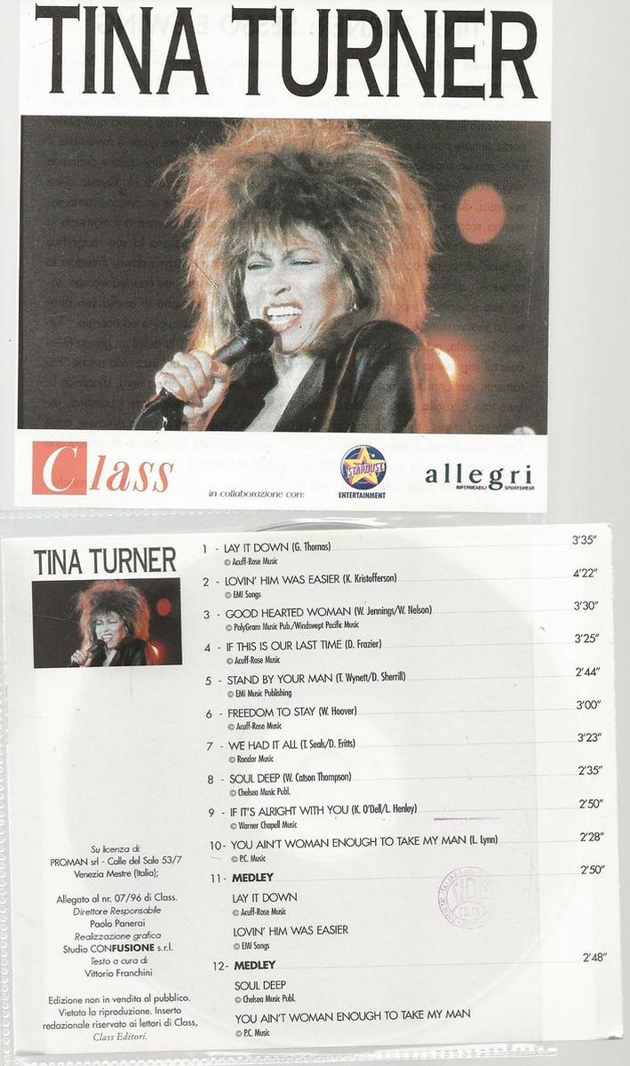 TINA TURNER - CLASS