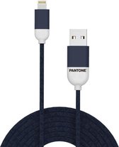 USB-Lightning Kabel, Zwart - Rubber - Celly | Pantone