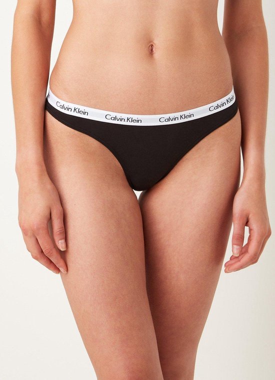 Calvin - Exclusief ondergoed dames - string - kleur zwart - maat XS 3- pack | bol.com
