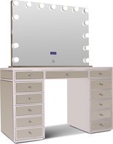 Hollywood make up tafel - Glam Queen - Mirrored (Speakers + Bluetooth)