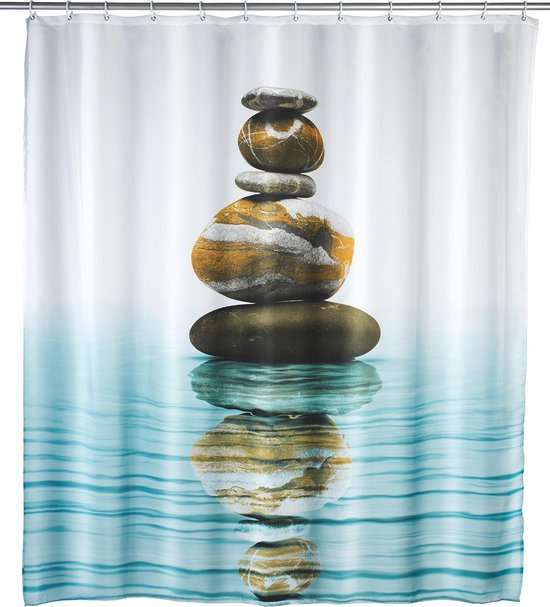 Rideau de douche Wenko 180x200 polyester méditation | bol.com