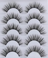 5 paar - Natuurlijke kunst wimpers - Nep wimpers - Valse wimpers - Zwart - Exclusief lijm - Stijlvol - Fake eyelashes - C-krul