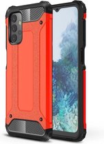 Hybrid Armor Schokbestendig Back Cover Hoesje Samsung Galaxy A32 5G (niet 4G model) - Rood