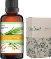 CareScent Citroengras Olie 50ml | Etherische Olie | Essentiële Olie | Geur Olie | Lemongrass Olie voor Aromatherapie | Aroma Diffuser Olie
