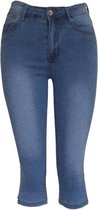 Hoogwaardige Dames Hoge Taille 3/4 Broek / Jeans | Drie Kwart Denim Broek / Spijkerbroek - M