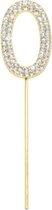 Cake topper Cijfer 0 Goud - Alloy cake topper - taartdecoratie - taart topper - taart versiering