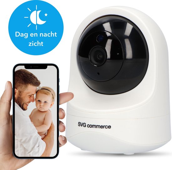 HD Wifi Babyfoon met Camera - app - Beveiliging - 1080P - Geluid en Bewegingsdetectie - Nachtzicht