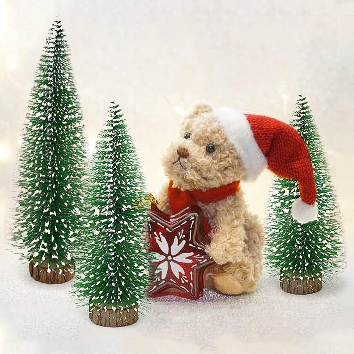 Mini groene dennenboom, kunstmatige kerstboom, mini kerstboom 10/15/20 cm, dennenboom voor tafeldecoratie, DIY, etalage (9 stuks)