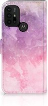 Telefoonhoesje Motorola Moto G10 | G20 | G30 Flipcase Pink Purple Paint