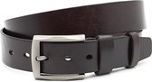 Heren jeans riem zwart met nieten 4 cm breed - Zwart - Casual - Echt Leer - Taille: 85cm - Totale lengte riem: 100cm