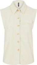 Pieces PCOSSY LOOSE VEST White Peper Dames Top - Maat S