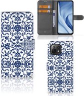 Telefoon Hoesje Xiaomi Mi 11 Lite | Xiaomi 11 Lite NE Book Case Flower Blue