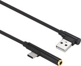 2 in 1 Type C naar 3.5mm + Charger - Hoofdtelefoon Audio Jack naar USB C kabel Adapter - 1M