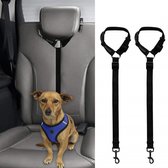 BOTC Hondenriem - auto - voor vakantie en reizen-  voor grote en kleine honden - duurzaam touw - stevige grip  – zwart - 1,50 meter-DH000100