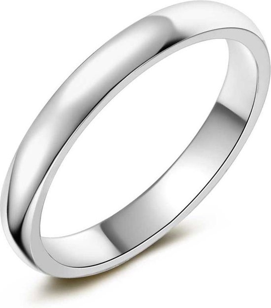 Twice As Nice Ring in edelstaal, 3 mm, blinkend 56
