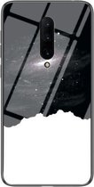 Voor OnePlus 7 Pro Sterrenhemel Geschilderd Gehard Glas TPU Schokbestendig Beschermhoes (Kosmische Sterrenhemel)