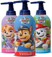 Paw Patrol Team Shampoo & Douchegel - Combinatieverpakking met de 3 karakters van Paw Patrol