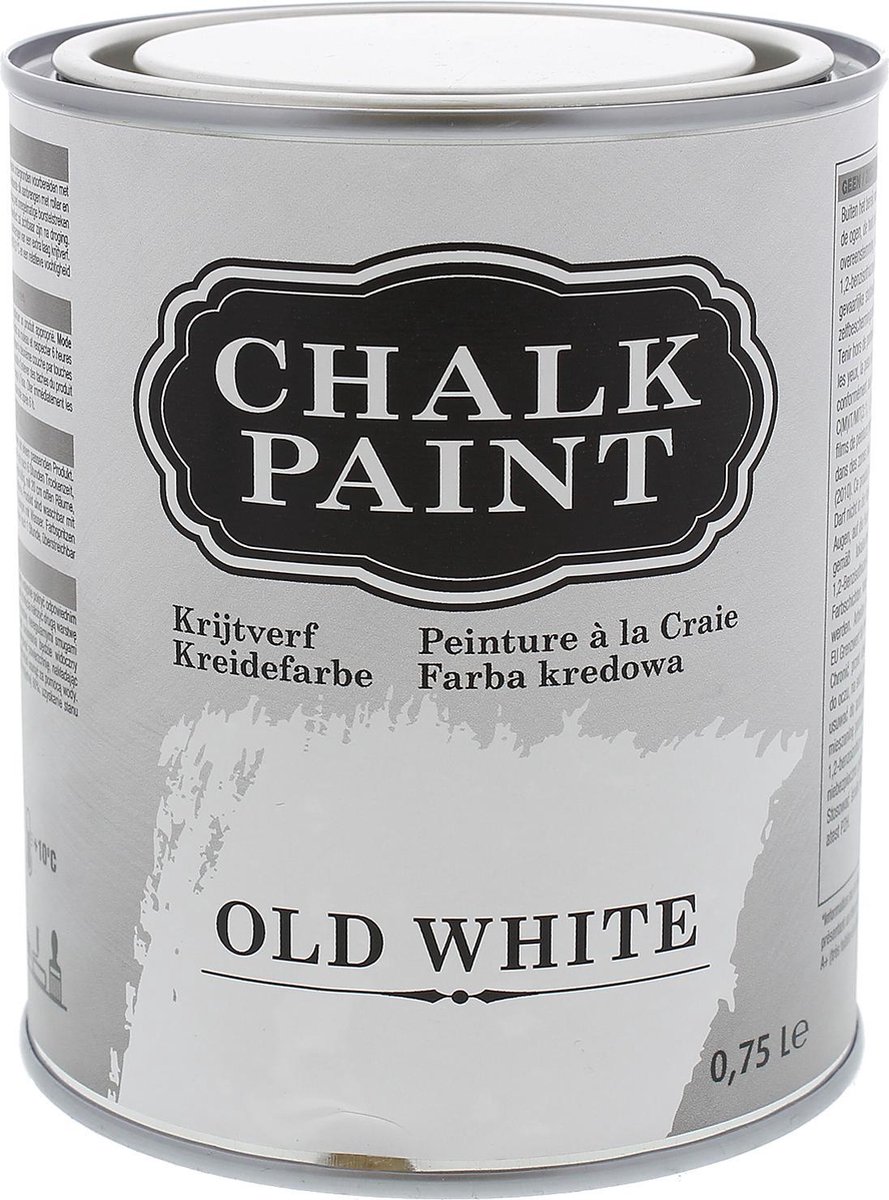 Krijtverf - Chalk paint - Old White - Waterbasis - 750 ml.