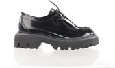 MAURY Dames stoere Veterschoen - zwart - maat 38