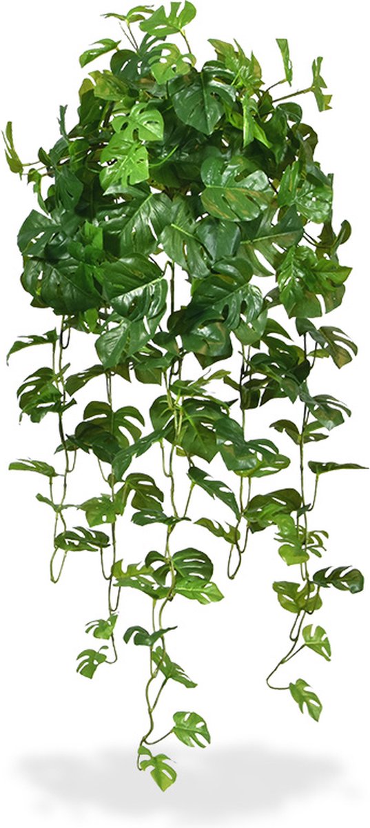 Monstera kunst hangplant 80cm - groen