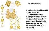 50 Jaar verjaardag Feestpakket 4 delig - thema feest festival ballon vlaglijn party Sarah Abraham