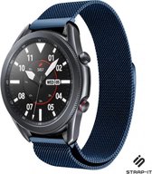 Milanees Smartwatch bandje - Geschikt voor  Samsung Galaxy Watch 3 Milanese band 45mm - blauw - Strap-it Horlogeband / Polsband / Armband