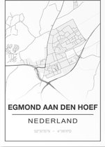 Poster/plattegrond EGMOND-AAN-DEN-HOEF - 50x70cm