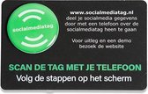 Socialmediatag (groen) Contactloos socials delen - Social Media - NFC Sticker - NFC Tags - Visitekaartje - Telefoon Sticker