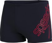 Speedo End Boom Logo Placement Aquashort Heren - Marine Oranje - Maat 4