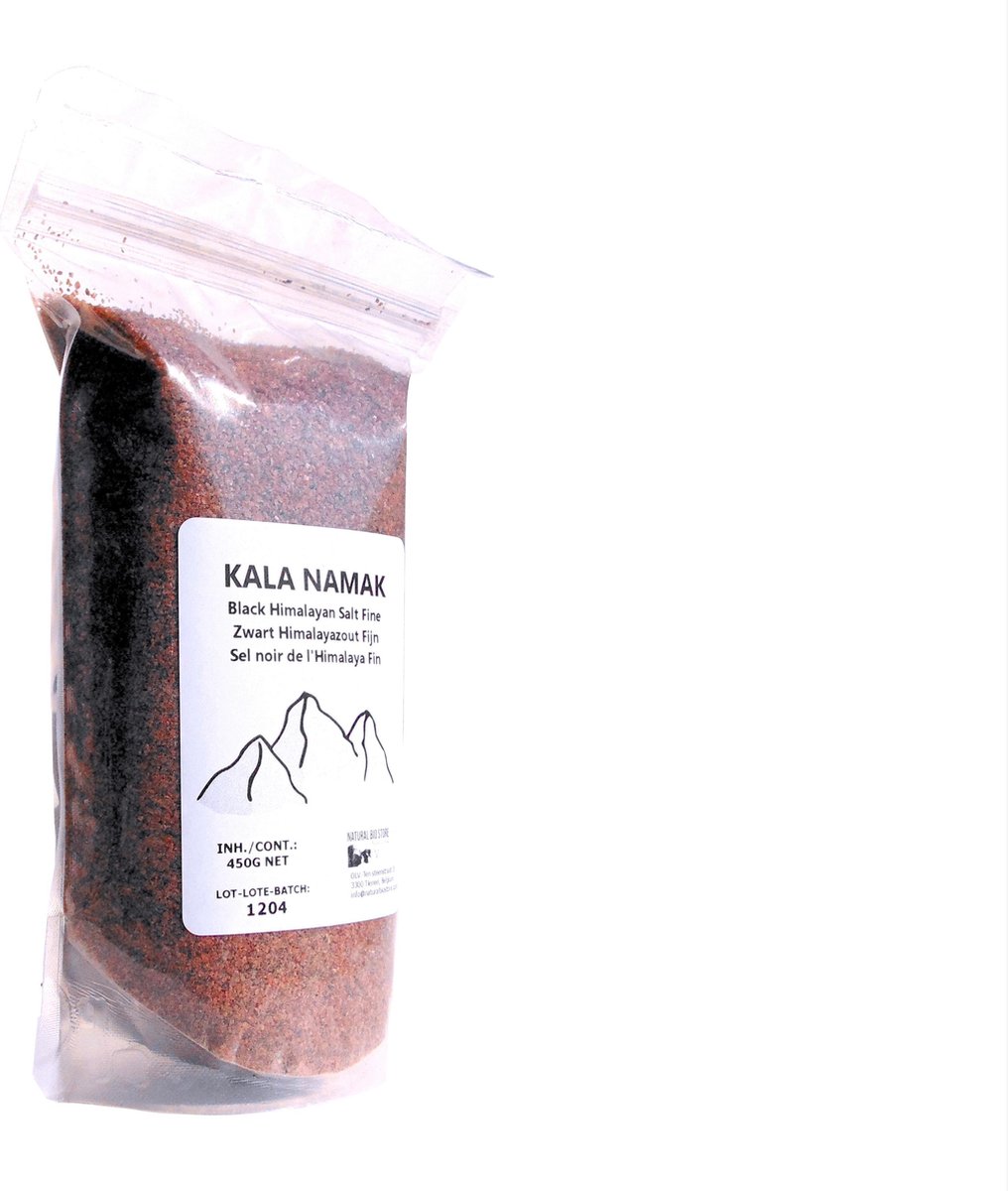 Goedkoopste Zwart Himalayazout Kala Namak Fijn 900g | 2x Hersluitbare Standup Pouches 450g
