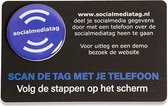 Socialmediatag (blauw) Contactloos socials delen - Social Media - NFC Sticker - NFC Tags - Visitekaartje - Telefoon Sticker