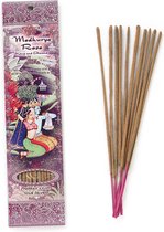 Wierooksticks, handgerold, 'Madhurya Rasa' met khus en amandel, 20 sticks