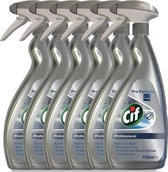 Cif Spray - Inox Cleaner - 6 x 750ML - Voordeelverpakking