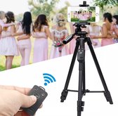 Professionele Camerastatief Voor Fotocamera en Smartphone Incl. Bluetooth Remote Shutter - Tripod - Smartphone Statief VCT- 5208 Fairco