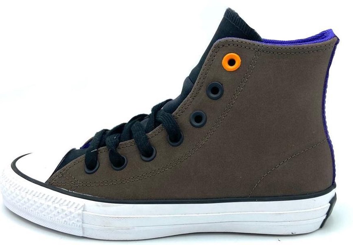 Converse All Star Ctas Pro Leather Hi Sneakers Unisex Dark Chocolate – Grape Zwart