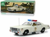 The 1:18 Diecast modelcar of the 1977 Plymouth Fury of the Movie Dukes of Hazard. The manufacturer of the scalemodel is Greenlight.This model is only online available.