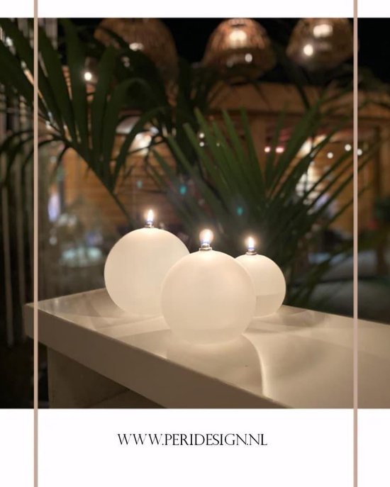 Olielamp - incl.Trechtertje - Peri - 9 cm - nr:1247 - Frosted van PTMD — afbeelding 4