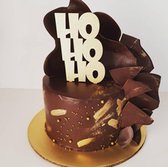 Taarttopper wit "Ho Ho Ho" | Bakken - Kerstmis