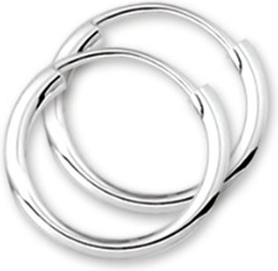 YO&NO - Oorbellen - Zilver - Oorringen -   Ronde buis - 1.8mm - 20mm - Sieraden vrouw - 925 Zilver