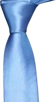 Stropdas-Licht blauw-Dasspeld cadeau-Polyester-6 cm-Charme Bijoux