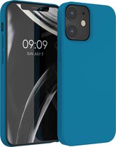 kwmobile telefoonhoesje voor Apple iPhone 12 / 12 Pro - Hoesje met siliconen coating - Smartphone case in Caribisch blauw